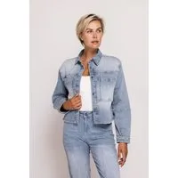 Zhrill Blouson ZHLOUIE mit Animal-Print, aus Baumwolle, bequeme Passform, mit Knopfleiste