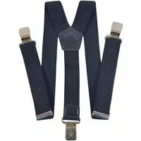 Ware aus aller Welt Hosenträger schwarz starke Y Hosenträger 40 mm breit mit starke Krallenclips