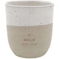 Eulenschnitt Tasse Becher Hello New Day