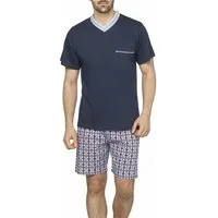 Moonline Shorty Herren Shorty Schlafanzug kurz aus Baumwolle