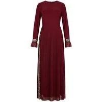 Modavitrini Maxikleid Damen Hijab Abendkleid mit Pailletten Modest Abiye Abaya (EYLÜL) Faltendetail Rock