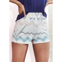LASCANA Pyjamashorts mit grafischem Zick-Zack Muster