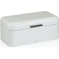 kela Salatbox Keck & Lang Brotkasten kela Frisca Weiß Metall 42,5 x 22,5 x 17,5 cm, Metall, (Brotkasten)