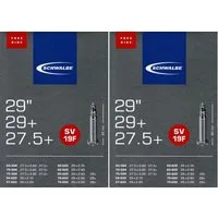 Schwalbe Fahrradschlauch 2x Schwalbe SV 19F 29 Plus Freeride Schlauch Sclaverand Ventil, 2,10, 2,30, 2,35, 2,40, 2,50, 2,80, 3,00, 2,60, 2,75, 2,85, (2-St)