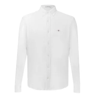 Gant - Hemd für Herren, Piqué, Regulär, Langärmlig (Weiß)