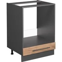 Vicco Herdumbauschrank Fame-Line, Goldkraft Eiche/Anthrazit, 60 cm ohne Arbeitsplatte (1-St)