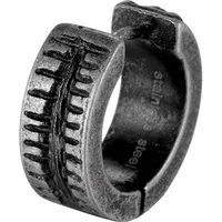 Firetti Single-Creole Schmuck Geschenk Edelstahl Ohrschmuck Ohrring Holz