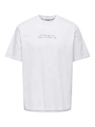 only & sons - T-Shirt - Onsaaron weiß - Gr. - M