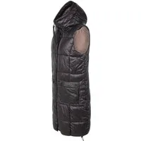 SUBLEVEL Steppweste Damen mit Kapuze Waistcoat lange Winter Weste Bodywarmer Waistcoat