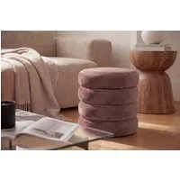 riess-ambiente Polsterhocker VOGUE 40cm rosé - Samt, mit Stauraum, gepolstert, rund, retro (Einzelartikel, 1 St), Eleganter Sitzhocker - ideal f. Ankleide, Flur, Wohnzimmer & Garderobe
