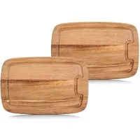 Zeller Present Schneidebrett, Massivholz, (Set, 2-St), mit Saftrille