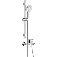 hansgrohe Wannenarmatur Vernis Blend Wannenmischer Set mit Aloni Handbrause und Regendusche (Spar-Set) Einhebel Badewannenarmatur, chrom oder schwarz matt