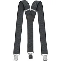 Fabio Farini Hosenträger 4cm Breites Y-Design verstellbar mit extra starken Clipverschluss, Grau
