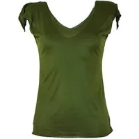 Guru-Shop T-Shirt Goa Psytrance Pixi Shirt - olive Festival, Ethno Style, Psychedelic, alternative Bekleidung