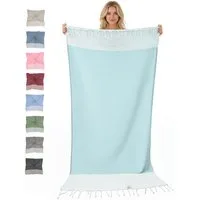 furora HOLIDAY Saunatuch Strandtuch Hamamtuch: groß 100x200 cm Saunatuch, Strandhandtuch dünn, Strandtuch Saunatuch aus 100% Baumwolle Strandtuch Set