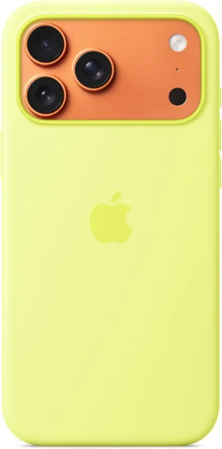 Apple iPhone 17 Pro Max Silikon Case mit MagSafe neongelb