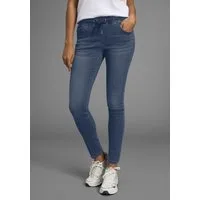 Arizona Stretch-Jeans weites Bein, normale Leibhöhe, knöchellang, mit Used-Waschung