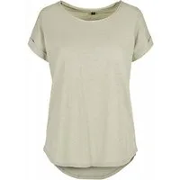 Build Your Brand Rundhalsshirt Damen Long Slub Tee / Hinten extra lang geschnitten