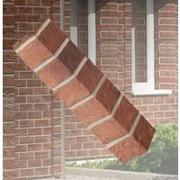 Modura Verkleidungspaneel ModuraWal Brick Außenecke Fassadenabschluss red, BxL: 92x420 cm, (1-tlg)