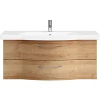 Saphir Badmöbel-Set 6005 Sprint Keramik-Waschtisch mit Unterschrank, 122 cm breit, (1-St), Waschplatz inkl. Türdämpfer, 2 Schubladen, Waschtisch Set