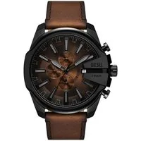 Diesel Chronograph Mega Chief Slim DZ4692, Quarzuhr, Armbanduhr, Herrenuhr, Lederarmband, analog, Tag
