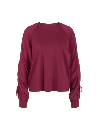 Marc Cain Sports - Blusenshirt mit Raffung rhododendron - Gr. - 40