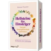Heilsteine für Einsteiger – Energie, Ausgeglichenheit und Schutz / Karen Frazier, 60 Karten mit Anleitung, Kartenset über Kristalle und Steine
