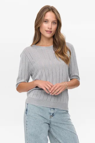 Nümph - NUMISJA SS PULLOVER silver - Gr. - S