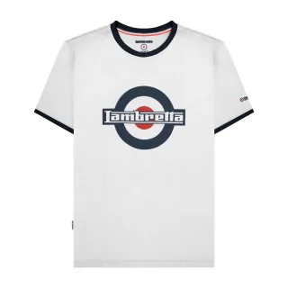 Lambretta - "SS25" T-Shirt Logo für Herren (Weiß/Marineblau)