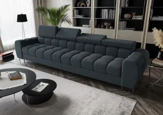 Big Sofa Sofa 4-Sitzer BASTIEN Megasofa in Stoff Moly Graphit