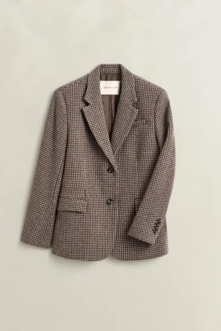 GANT - Houndstooth Blazer FADED TAUPE - Gr. - 38