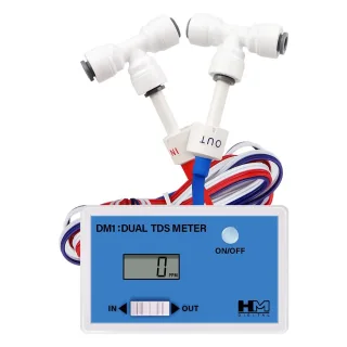Dual Probe DM-1 Water Quality Tester 0-9990PPM LCD Display TDS Meter Compact Design Accurate Measurement for Fish Tank T