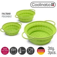 Coolinato Küchensieb Set 3tlg grün, Silikon