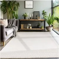SIMPEX24 Designteppich Skandinavisches Boho Muster, Läufer, Höhe: 12 mm, Teppich Wohnzimmer Boho Design Skandinavische Stil Natur Optik
