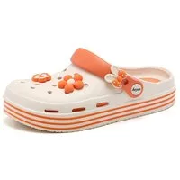 HUSK'SWARE Clog (Damen Blumen Clogs Sommer Freizeit) Leichte, atmungsaktive Clogs Rutschfeste Sandalen aus EVA-Material