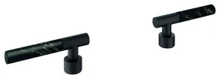 GROHE Hebelgriffe Atrio Private Collection 48459, Vanilla Noir Caesarstone phantom black, 48459KF0 48459KF0