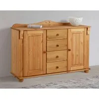 OTTO home Kommode Sideboard, Anrichte, mit 3 Schubladen, 2 Türen, aus massiver Kiefer, Breite 130 cm