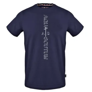 Aquascutum - T-Shirt für Herren, Rundhalsausschnitt (Marine)