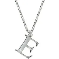 Diamonds by Ellen K. Kette mit Anhänger Silber 925 mit 1x Diamant 0,008ct. Buchstabe E