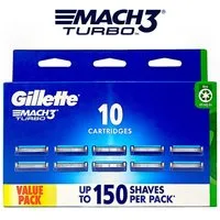Gillette Rasierklingen Gillette MACH 3 Turbo Rasierklingen, 10er Pack