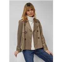 s.Oliver Funktionsjacke Outdoor-Jacke Cabanjacke im Relaxed Fit in Velourslederoptik