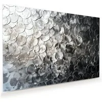 Primedeco Glasbild Wandbild Metallic Schuppen mit Aufhängung, Texturen (21 verschiedene Größen, 1 St), Elegante Aufhängung