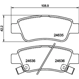 Hella Bremsbel?ge hinten Honda CR-V RE RM