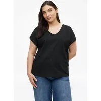 s.Oliver Kurzarmshirt T-Shirt Strukturiertes V-Neck-T-Shirt im Relaxed Fit
