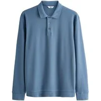 Next Langarm-Poloshirt EDIT Langärmeliges strukturiertes Poloshirt (1-tlg)