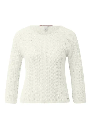 qs - Strickpullover creme - Gr. - L