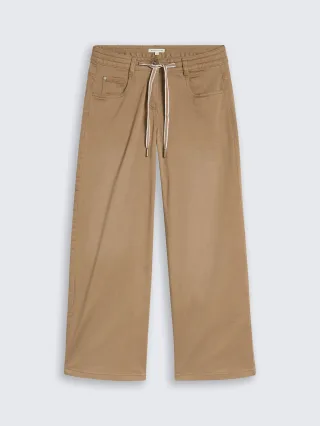 Tom Tailor - Culotte Hose mit Kordelzug dark sepia - Gr. - 28