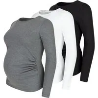 M.M.C. Umstandsshirt Langarm Basic Umstandsmode (3-tlg)