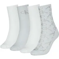 Calvin Klein Jeans Socken CKJ WOMEN SOCK 4P HOLIDAY PACK AOP (4-Paar, 4er Pack) Logo, schmales Bündchen