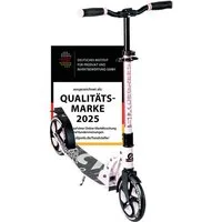 SIX DEGREES Cityroller aus Aluminium TESTSIEGER, Klappmechanismus, Ständer 205 mm PRIME, TESTSIEGER Stiftung Warentest